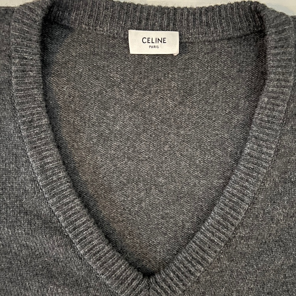 CELINE V-Neck Cashmere Sweater